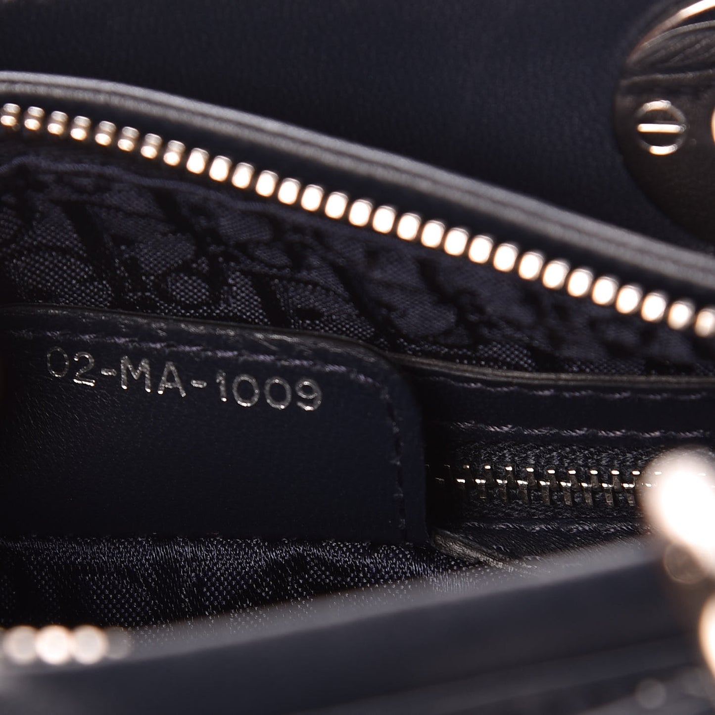 Lambskin Cannage Medium Lady Dior Navy Blue