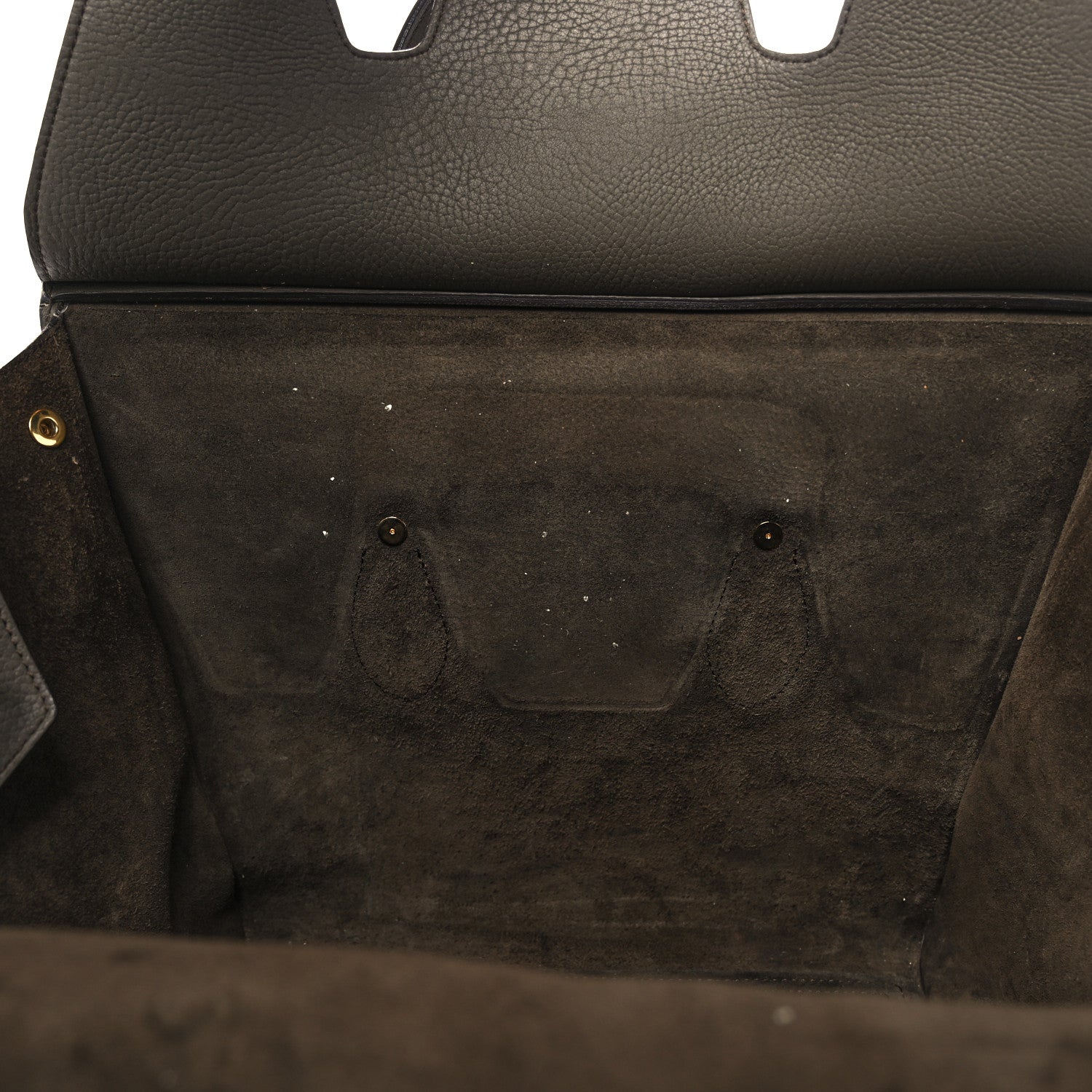 Celine Crisped Calfskin Small Tie Knot Tote Dark Khaki 17 of 39