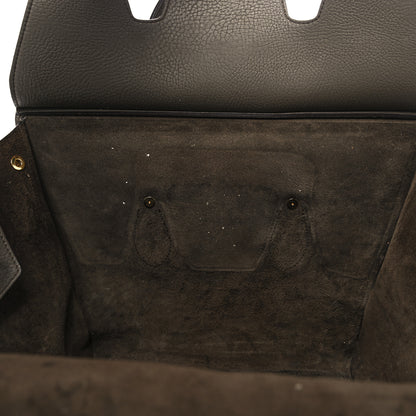 Celine Crisped Calfskin Small Tie Knot Tote Dark Khaki 17 of 39