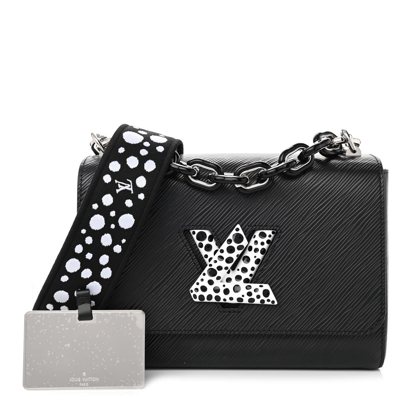 LV x YK Epi Infinity Dots Twist Shoulder Bag MM Black