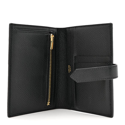 Hermes Epsom Bearn Compact Wallet Black 5 of 9