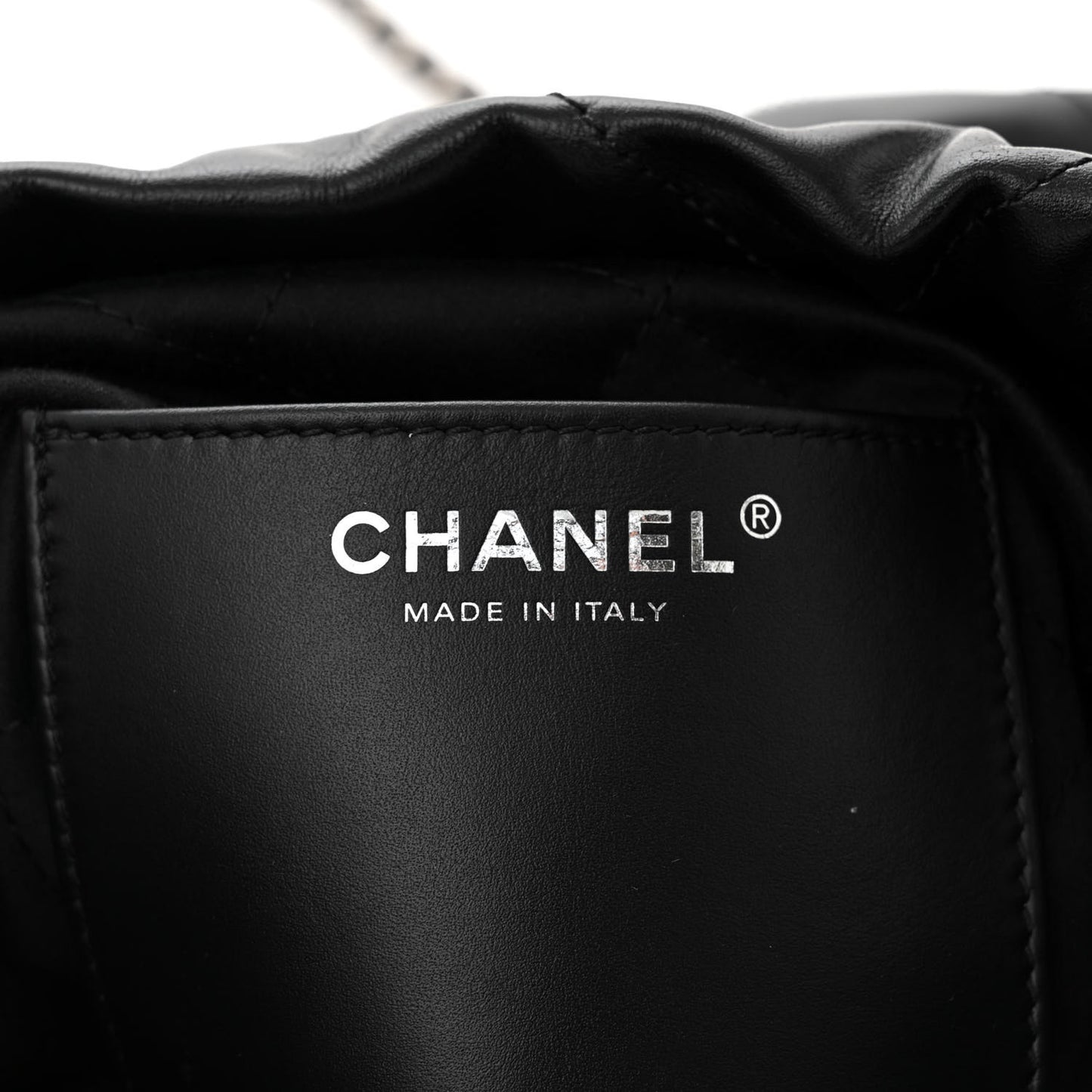 Shiny Calfskin Quilted Mini Chanel 22 Black