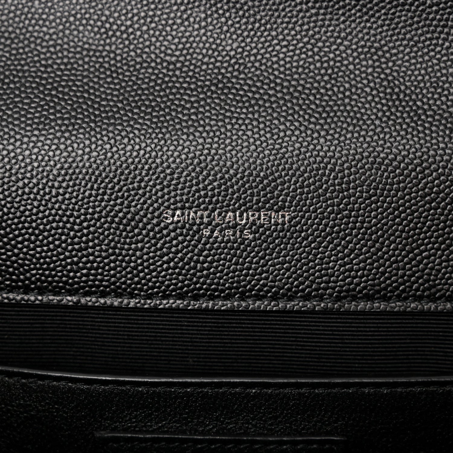 Saint Laurent Grain De Poudre Textured Mixed Matelasse Triquilt Medium Monogram Monochrome Satchel Black 6 of 11