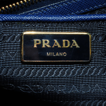 Prada Saffiano Lux Medium Double Zip Tote Bluette 8 of 9