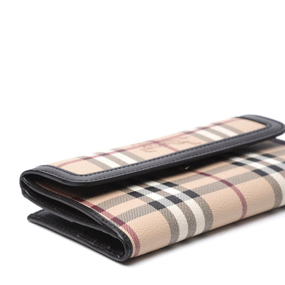 Burberry Haymarket Check Continental Wallet Chocolate 8 of 10