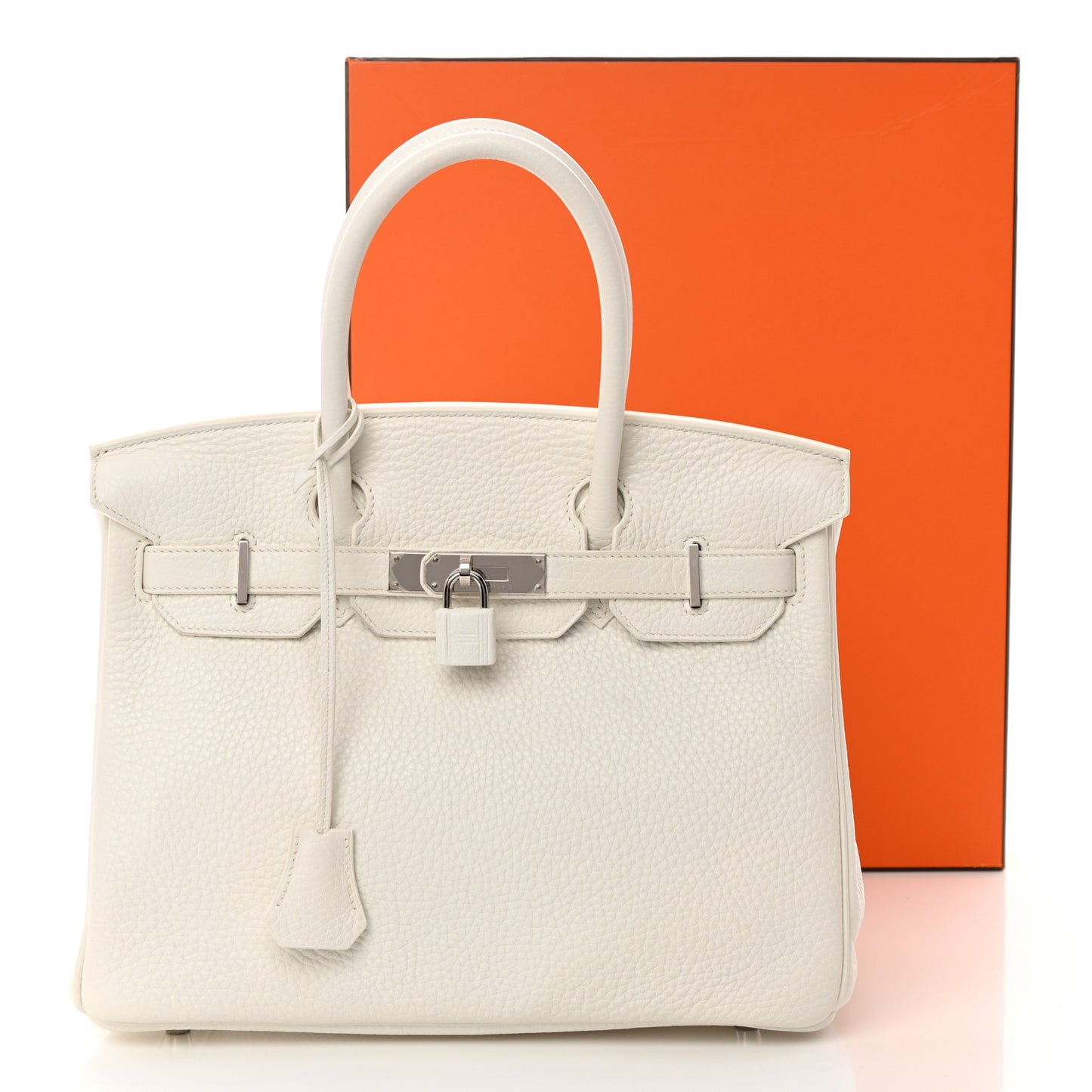 Taurillon Clemence Birkin 30 White
