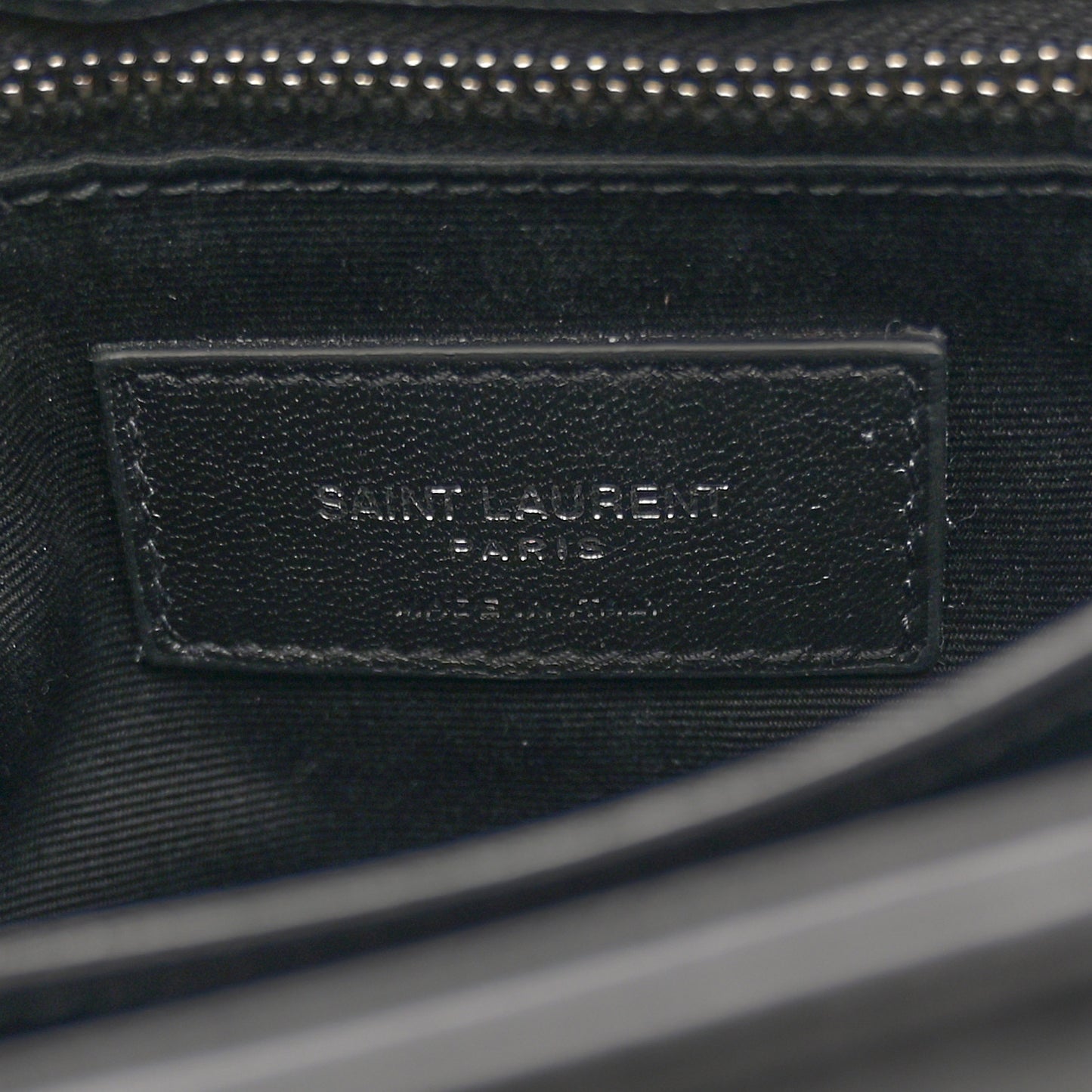 Calfskin Y Quilted Monogram Toy Loulou Crossbody Bag Black