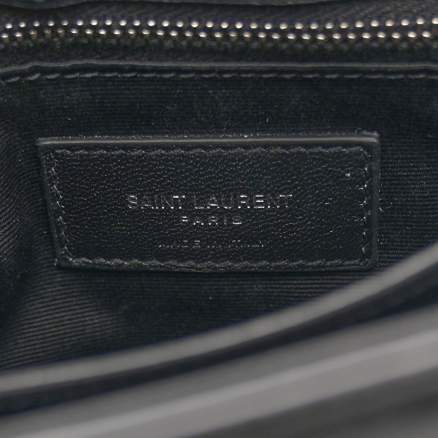 Saint Laurent Calfskin Y Quilted Monogram Toy Loulou Crossbody Bag Black 6 of 11