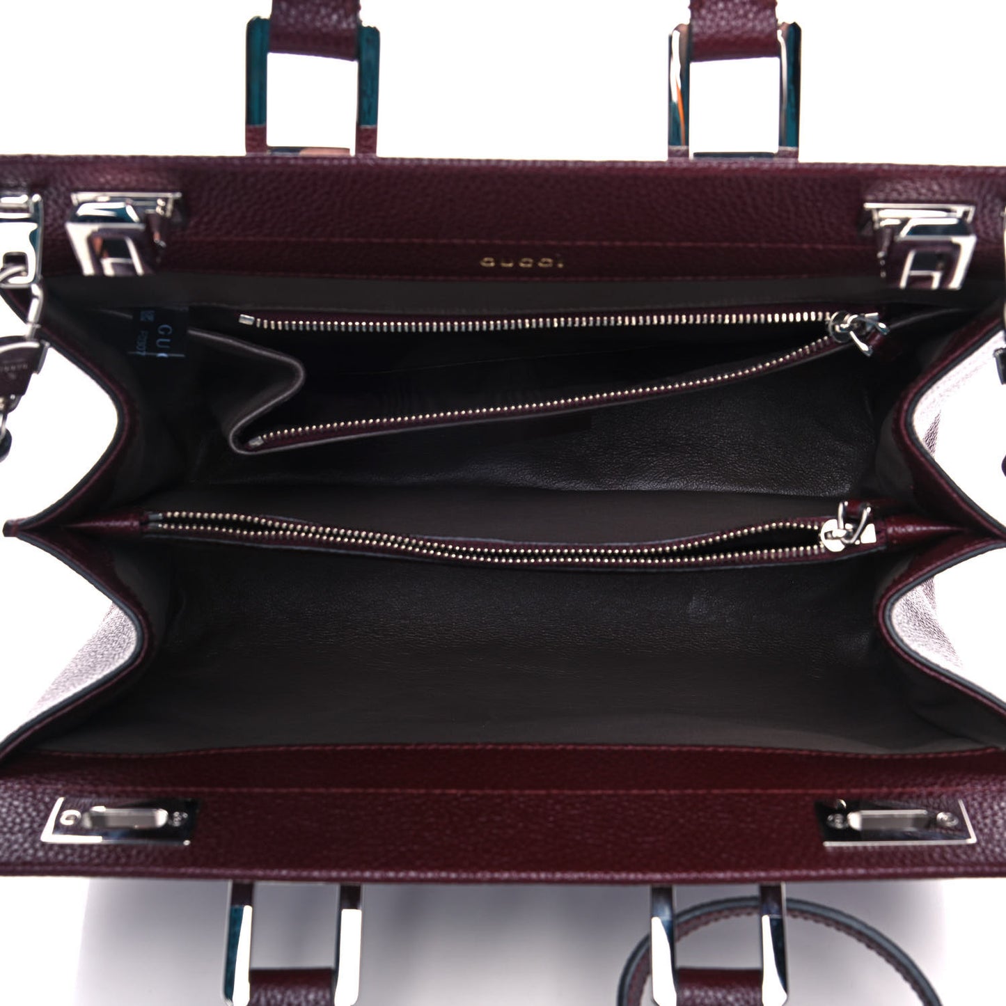 Grainy Calfskin Small Zumi Top Handle Bag Vintage Bordeaux