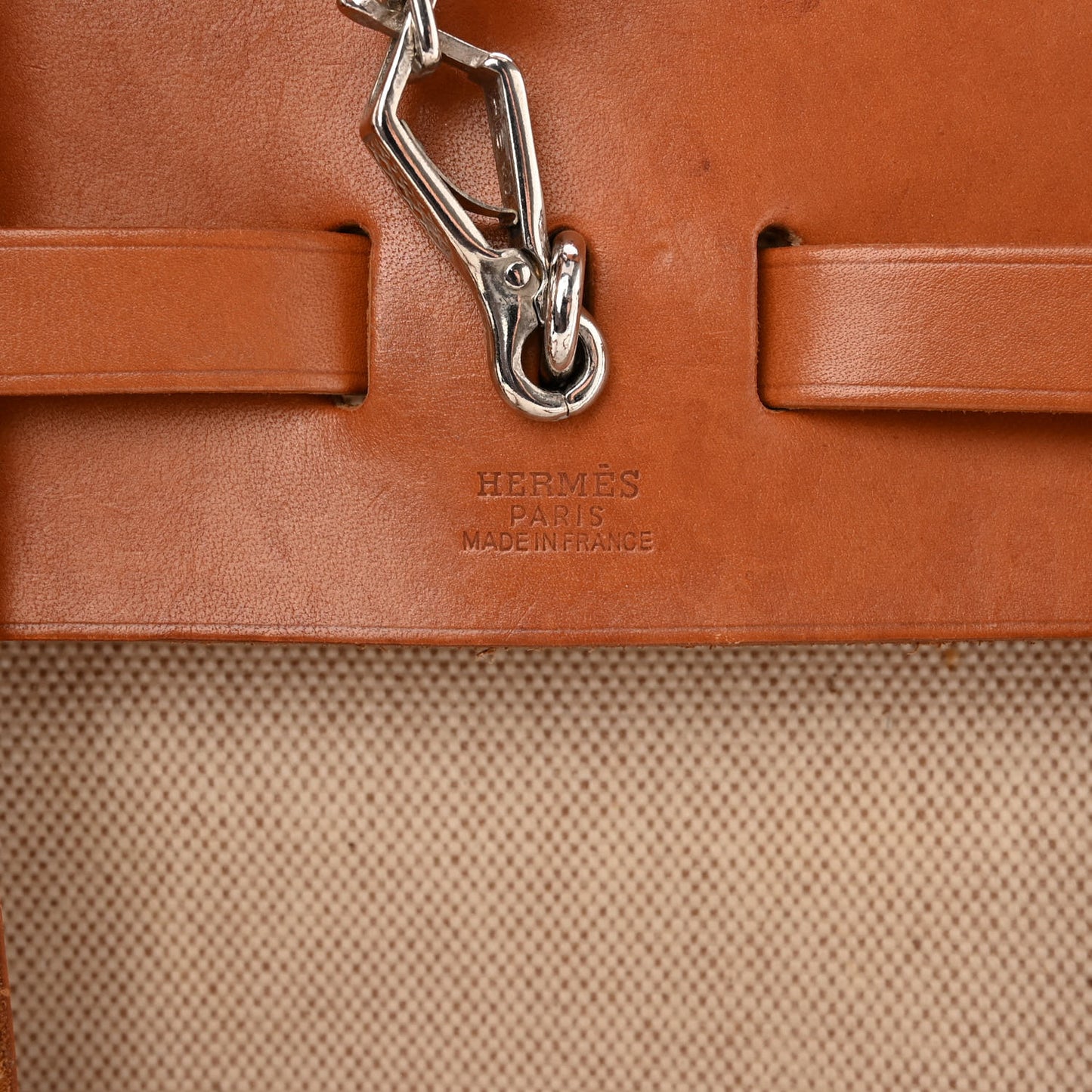 Toile Vache Calfskin Herbag 30 PM Backpack Natural