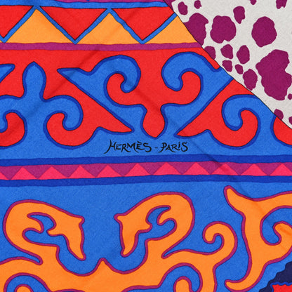 Hermes Cashmere Silk Appaloosa Des Steppes Shawl 140 2 of 5
