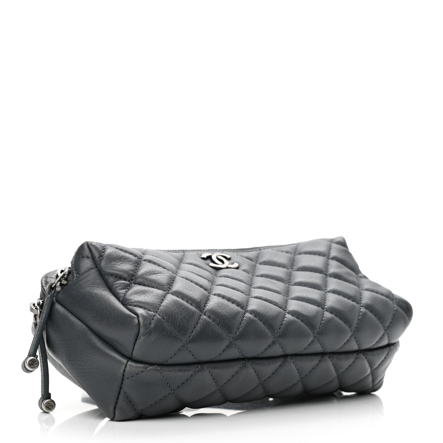 Calfskin Quilted Waist Bag Dark Grey