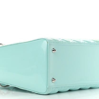 Christian Dior Patent Cannage Medium Lady Dior Light Blue 9 of 17