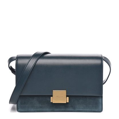 Saint Laurent Smooth Calfskin Suede Medium Bellechasse Dark Turquoise 1 of 9