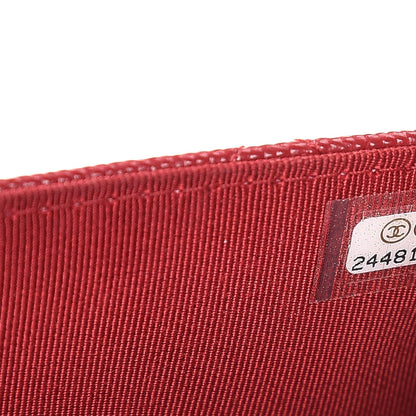Chanel Caviar Quilted Wallet on Chain WOC Red 8 of 9