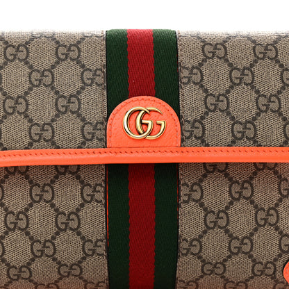 Gucci GG Supreme Monogram Web Small Ophidia Belt Bag Beige Ebony Orange Fluo 8 of 10