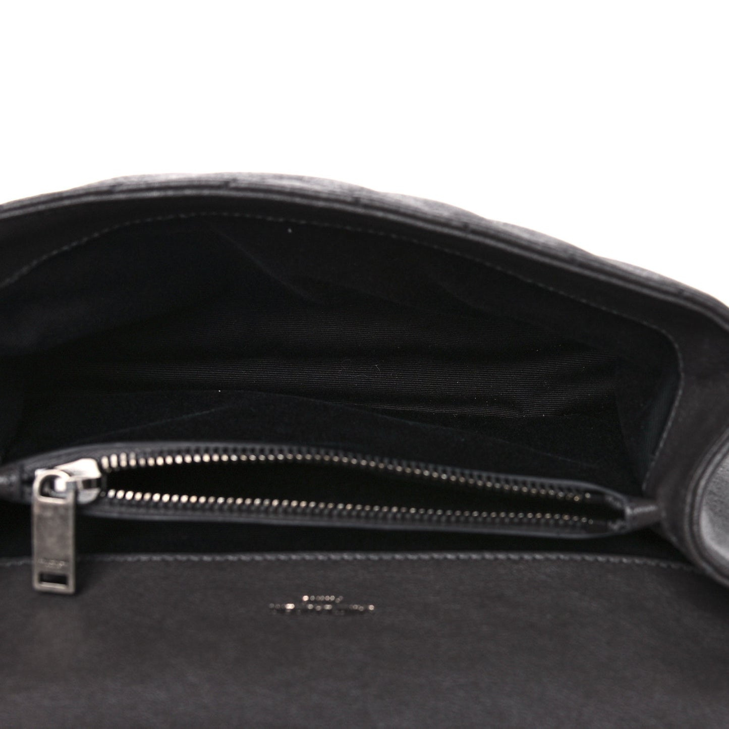 Sheepskin Matelasse Chevron Monogram Medium College Bag Asphalt