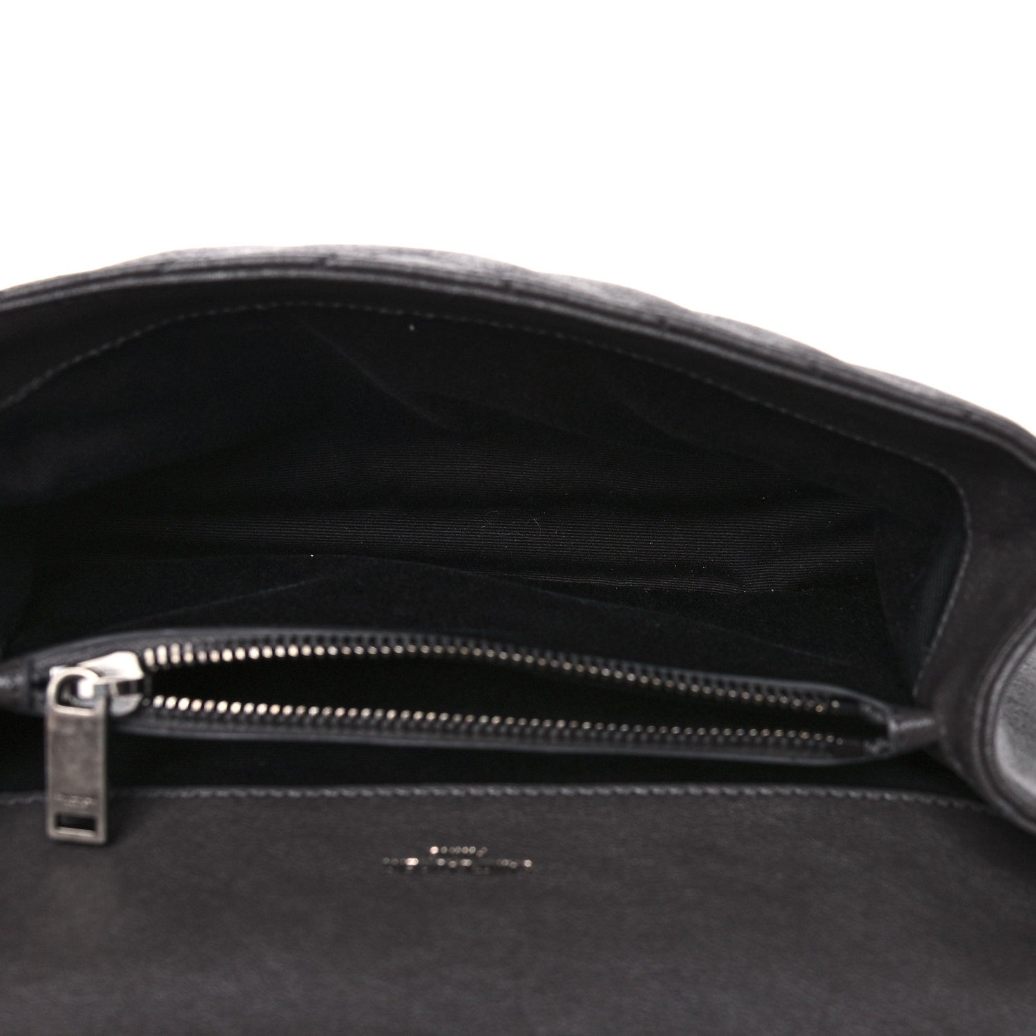 Saint Laurent Sheepskin Matelasse Chevron Monogram Medium College Bag Asphalt 7 of 14