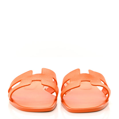 Hermes Epsom Oran Sandals 41 Orange Sunset 2 of 9