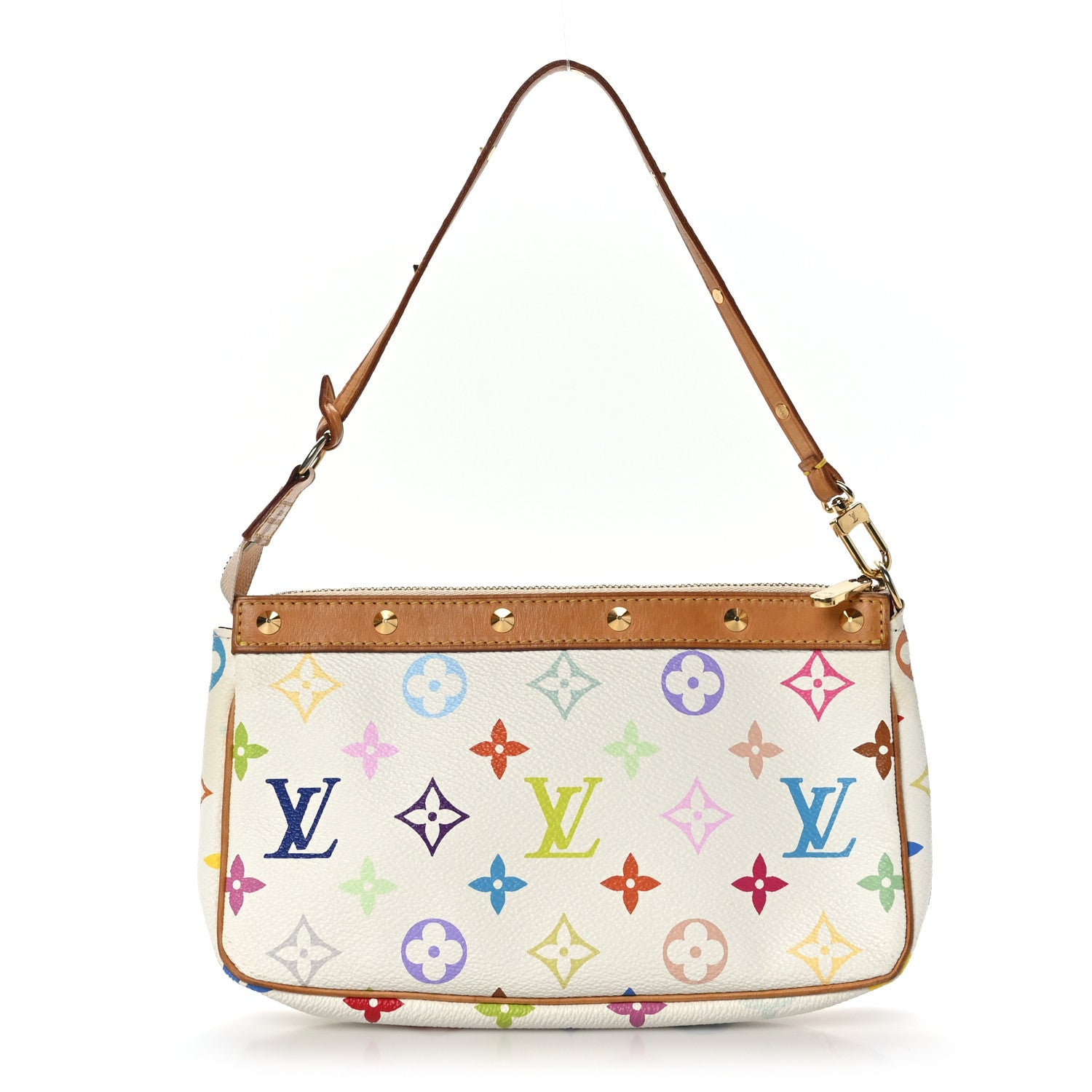 Louis Vuitton Monogram Multicolor Pochette Accessories White 1 of 9