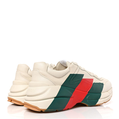 Gucci Calfskin Web Printed Mens Rhyton Sneakers 8 Mystic White 4 of 9