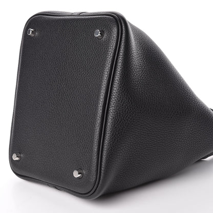 Hermes Taurillon Clemence Matte Alligator Picotin Lock Touch 22 MM Black 9 of 10