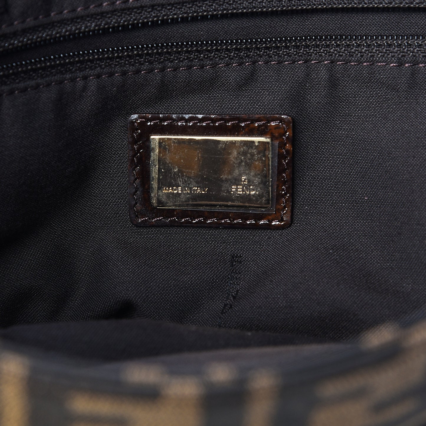 Zucca Patent Mia Shoulder Flap Tobacco