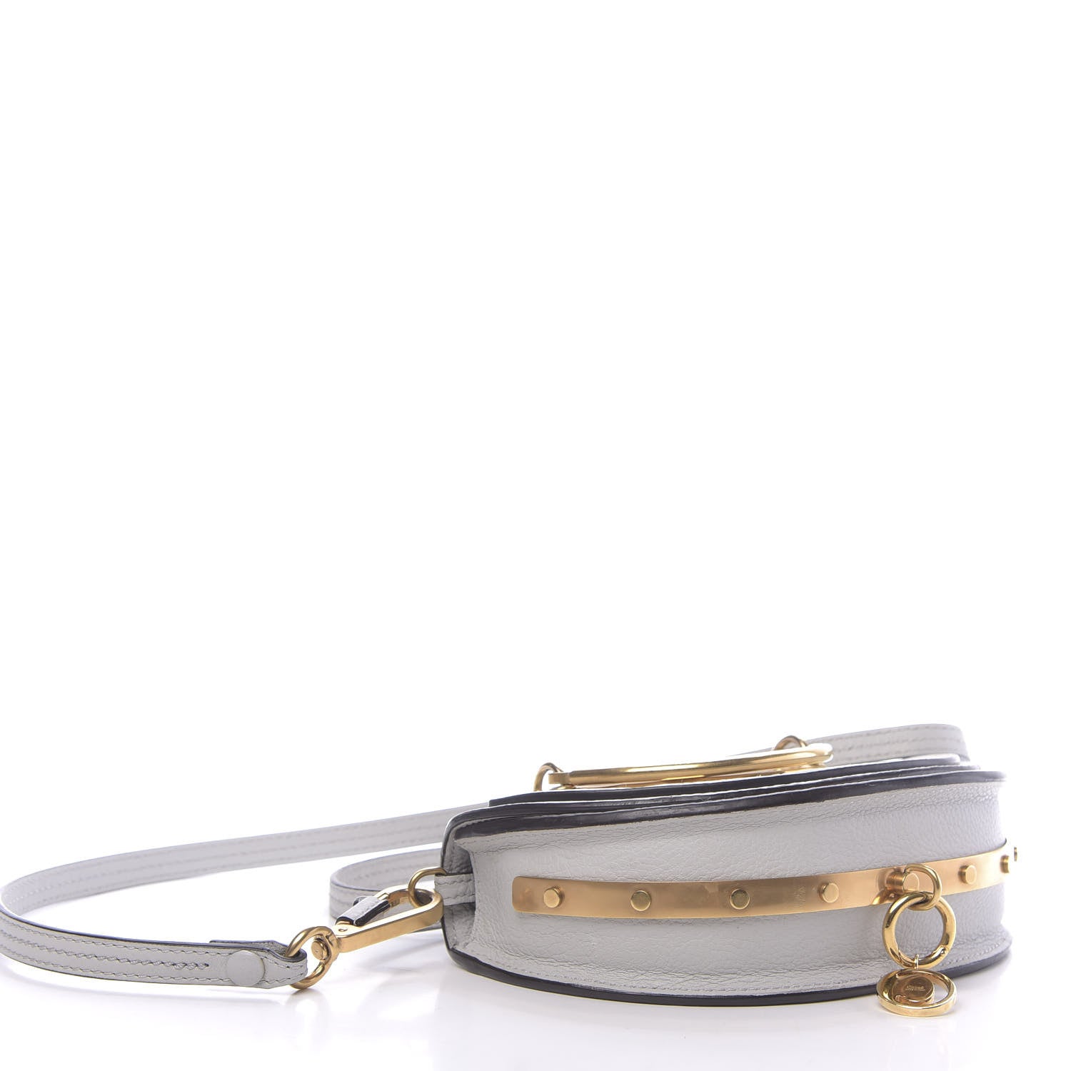 Chloe Calfskin Small Nile Bracelet Minaudiere Bag Airy Grey 4 of 16