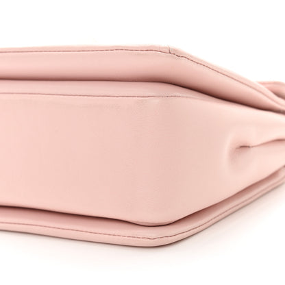 Valentino Garavani Nappa Lacquer Monochrome One Stud Chain Clutch Rose Quartz 10 of 11