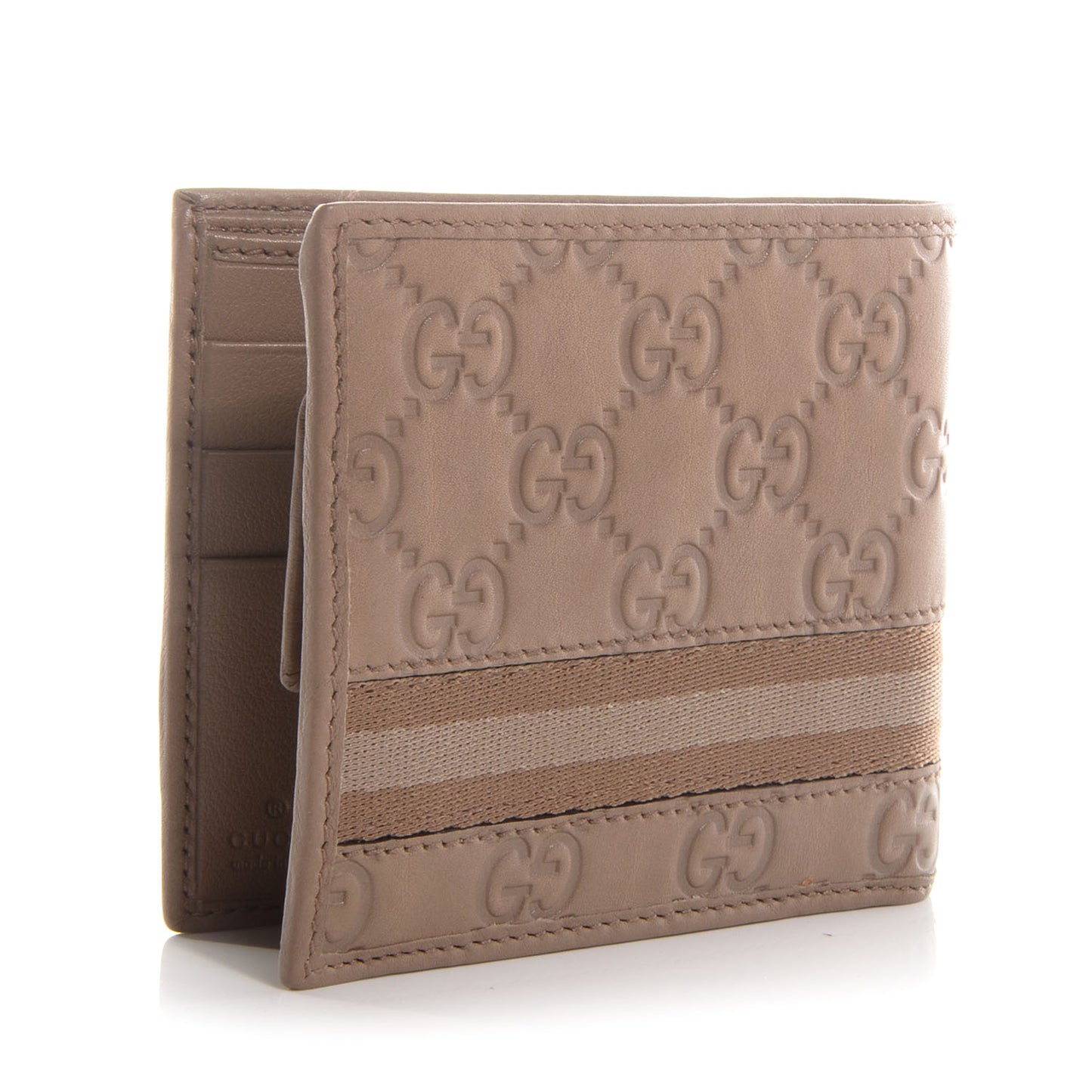 Mens Guccissima Web Bi-Fold Wallet