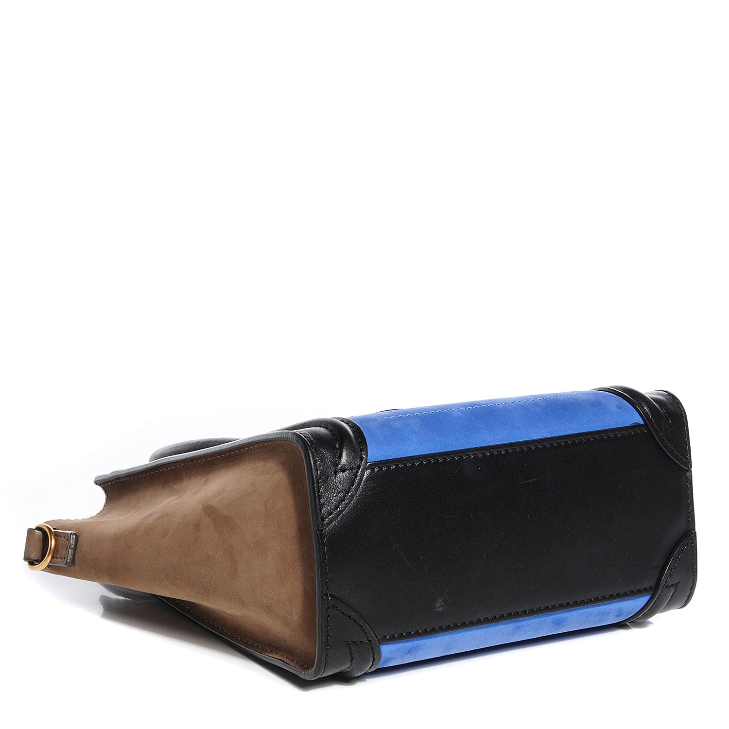 Celine Nubuck Smooth Calfskin Nano Tri-Color Luggage Cobalt 4 of 8