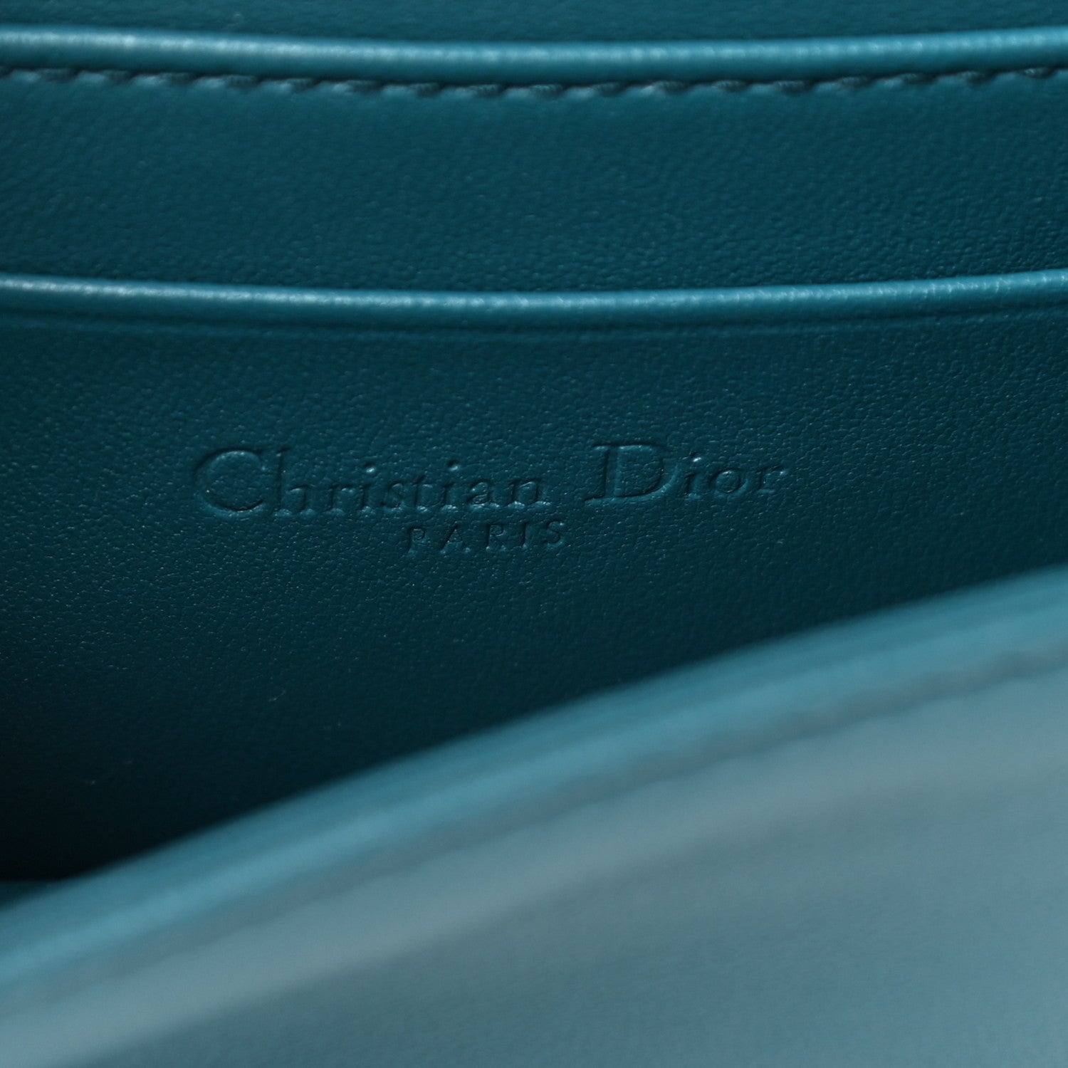 Christian Dior Lambskin Cannage Mini Waist Pouch on Chain Deep Ocean 9 of 11
