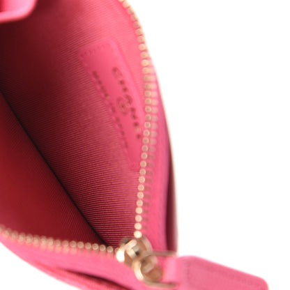 Chanel Caviar Quilted CC Zip Card Holder Pink 5 of 11
