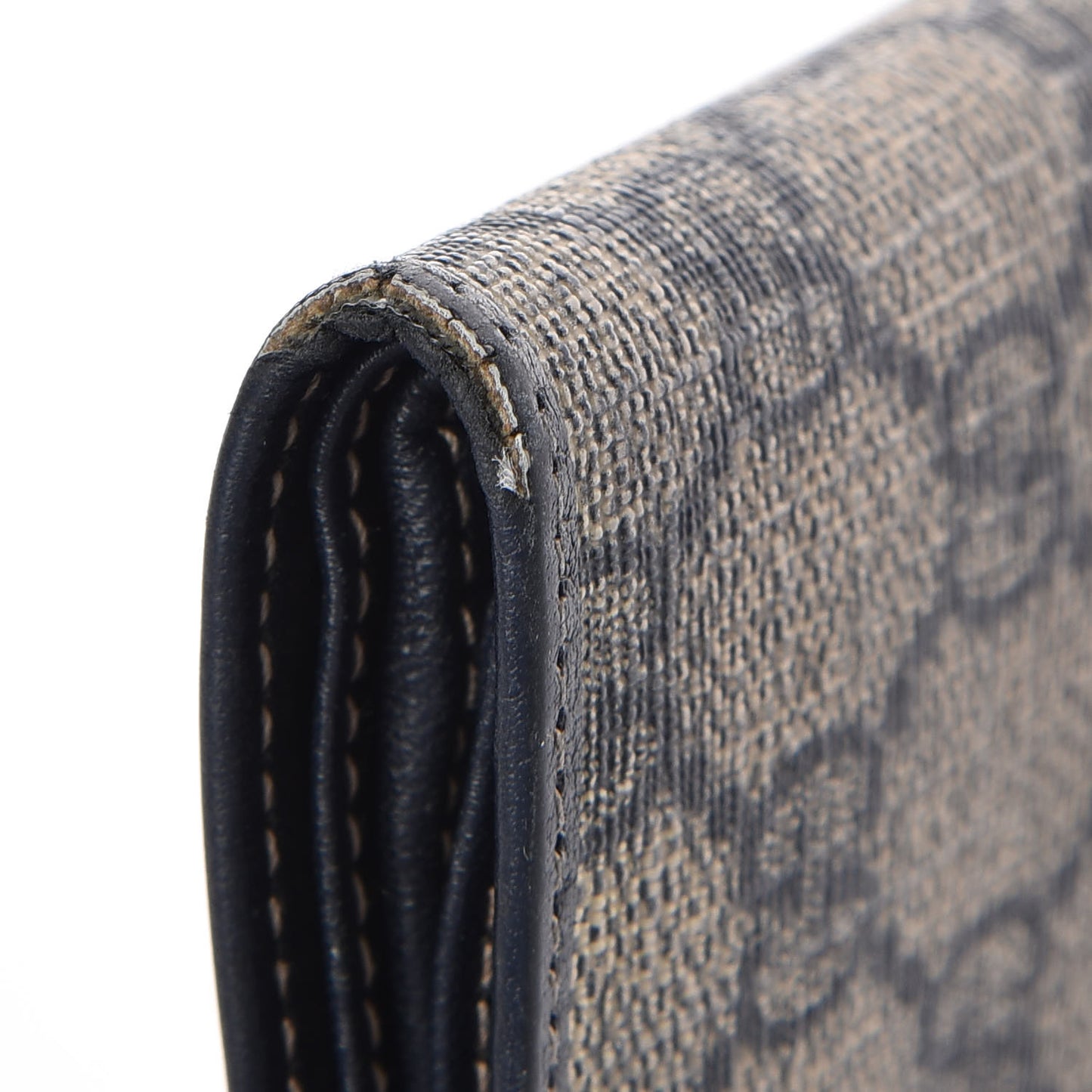 GG Supreme Monogram Bi-Fold Wallet Navy