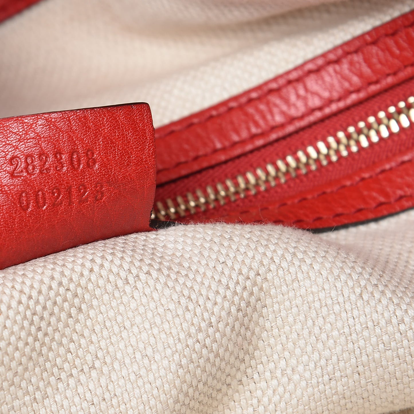 Pebbled Calfskin Large Soho Shoulder Bag Red