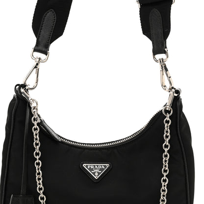 Prada Nylon Re-Edition 2005 Shoulder Bag Black 8 of 10