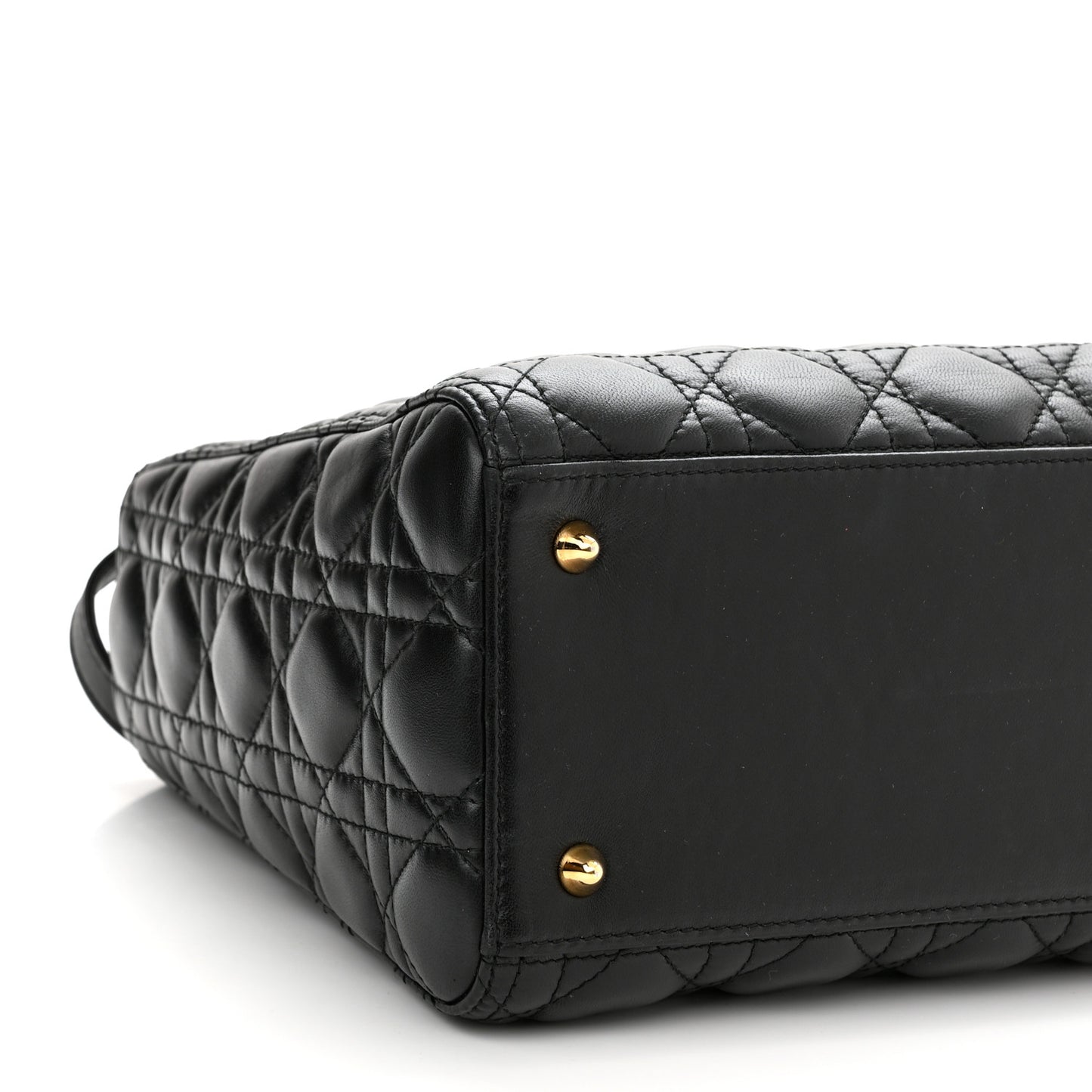 Lambskin Cannage Medium Lady Dior Black