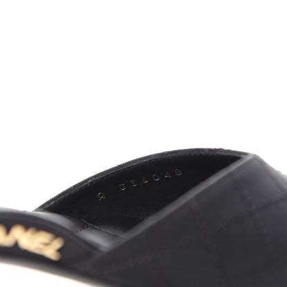 Chanel Grosgrain Cap Toe CC Ankle Strap Sandals 36 Black 8 of 10