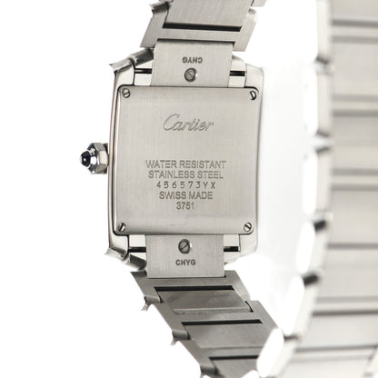 Cartier Stainless Steel Diamond Bezel 25mm Tank Francaise Quartz Watch 4 of 5