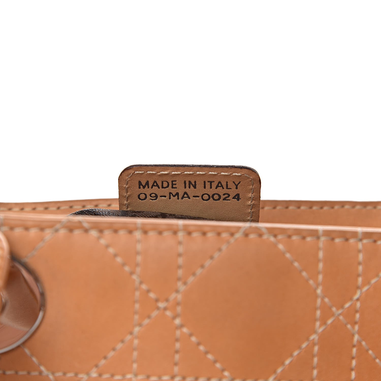Christian Dior Calfskin Cannage Medium Lady Dior Camel 8 of 24