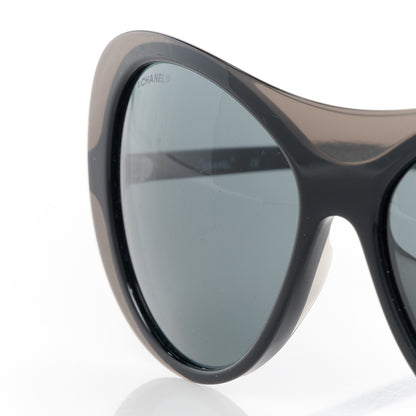 Chanel CC Oval Sunglasses A71227 Black 7 of 8