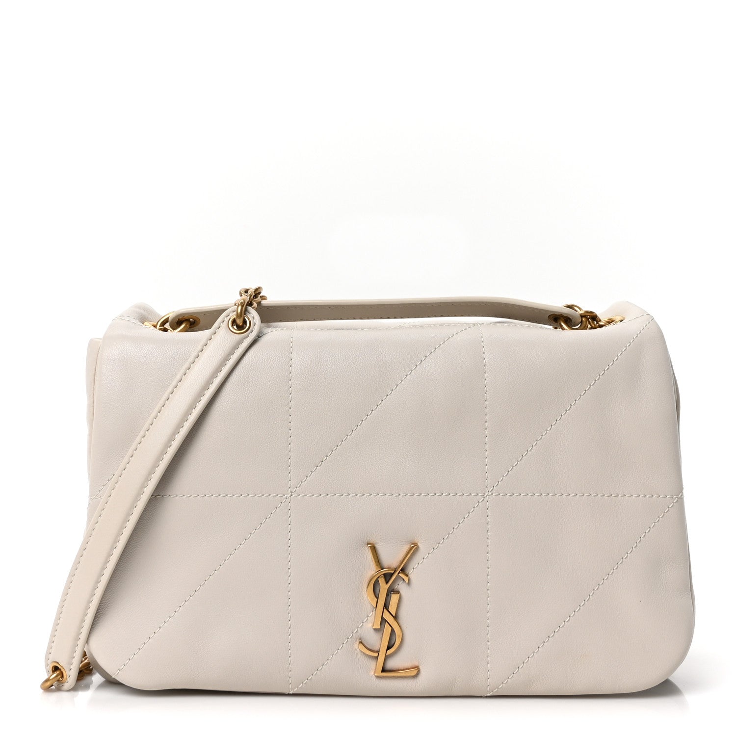 Saint Laurent Lambskin Matelasse Monogram Small Jamie 4.3 Crema Soft 1 of 11