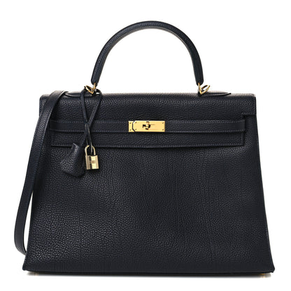 Hermes Fjord Kelly Sellier 35 Bleu Indigo 1 of 18