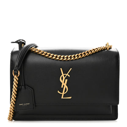 Saint Laurent Calfskin Medium Monogram Sunset Black 1 of 17