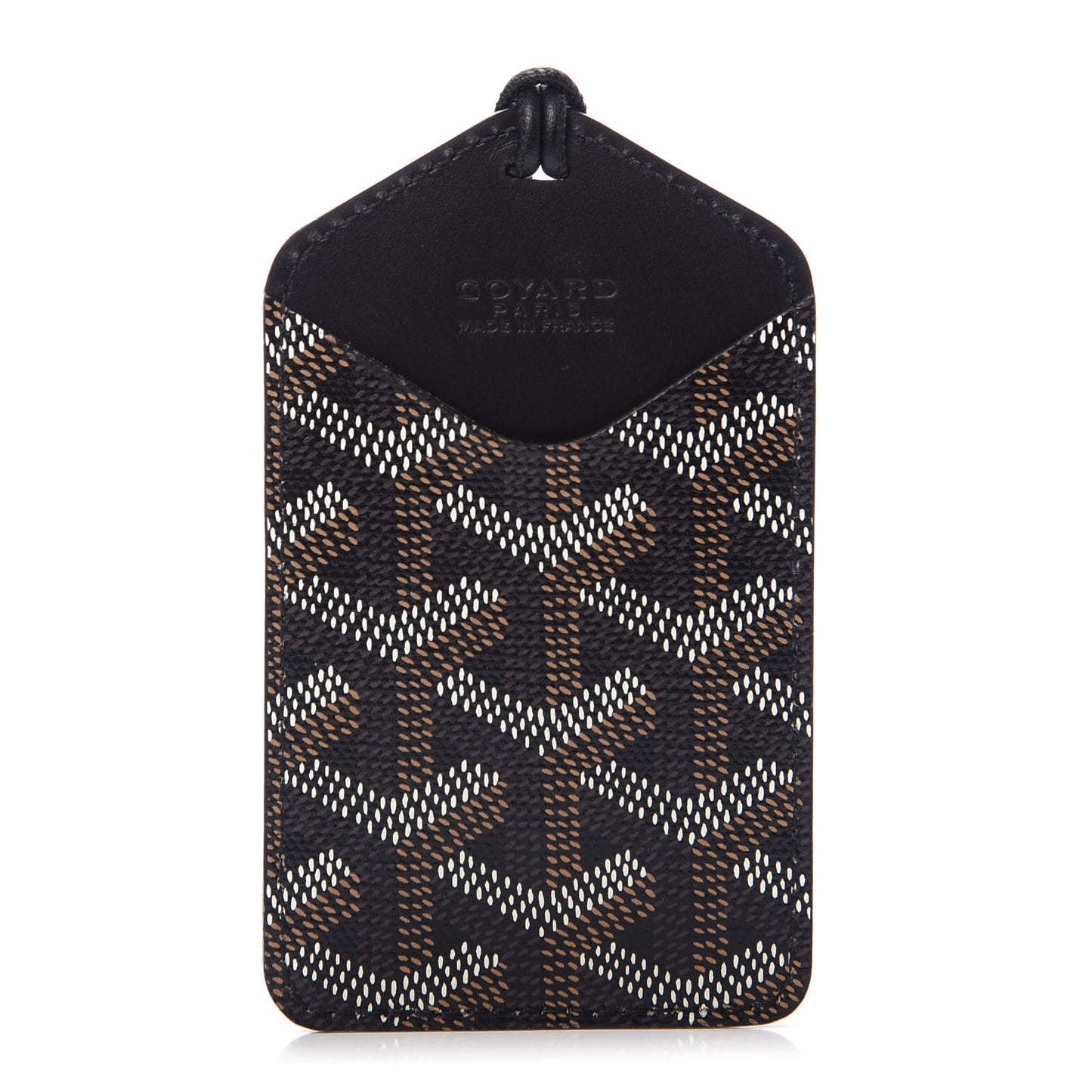 Goyardine Luggage Tag Black