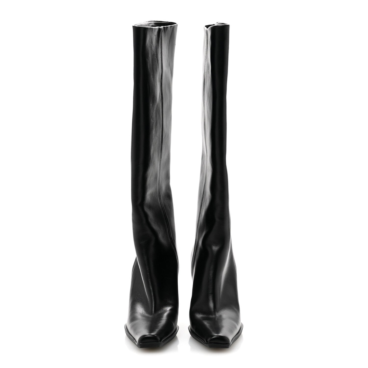 Prada Vitello Knee High Boots 36 Black 2 of 10