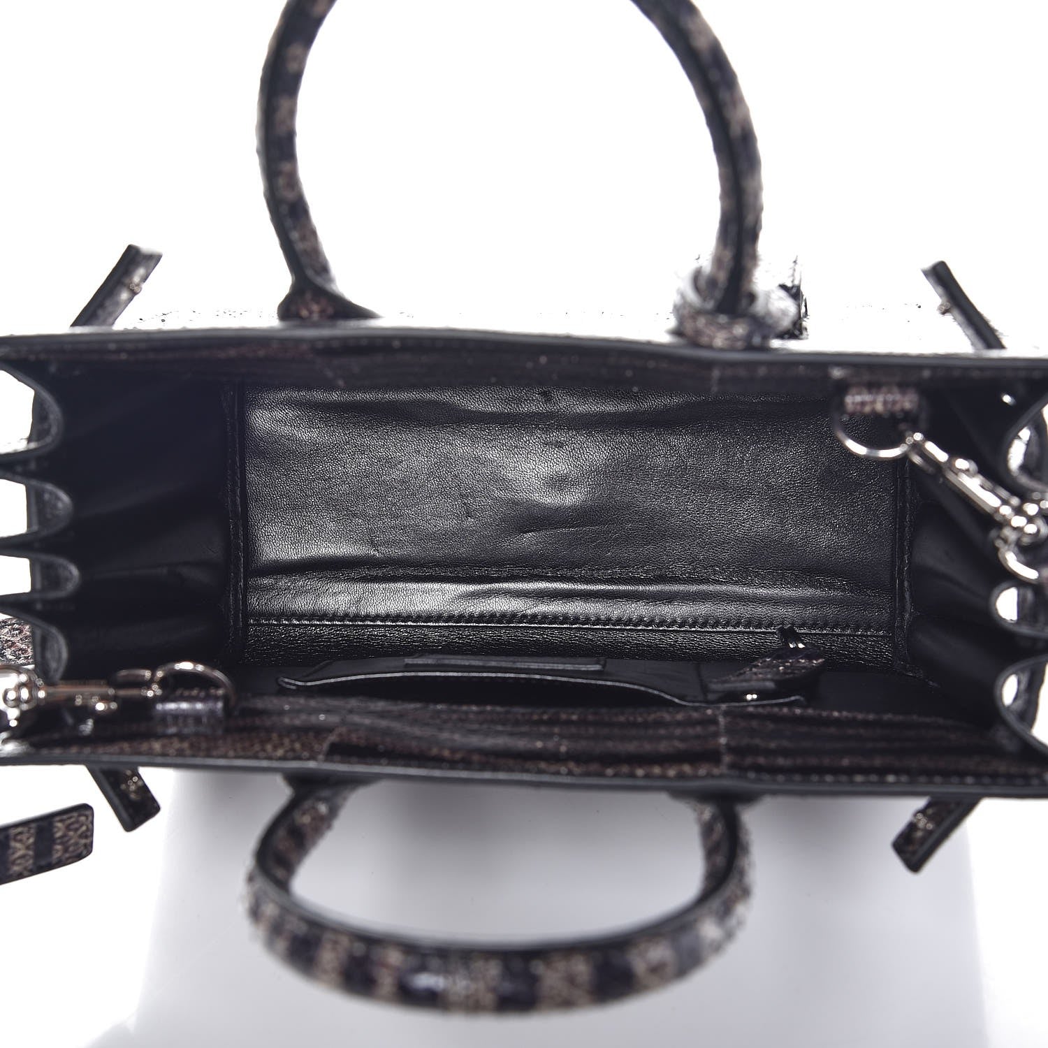 Saint Laurent Snakeskin Zebra Print Nano Sac De Jour Black 6 of 7