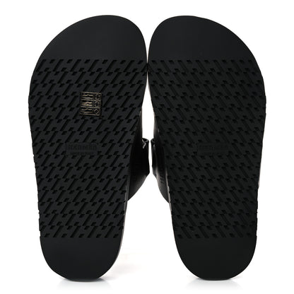 Hermes Calfskin Womens Chypre Sandals 35 Black 5 of 10