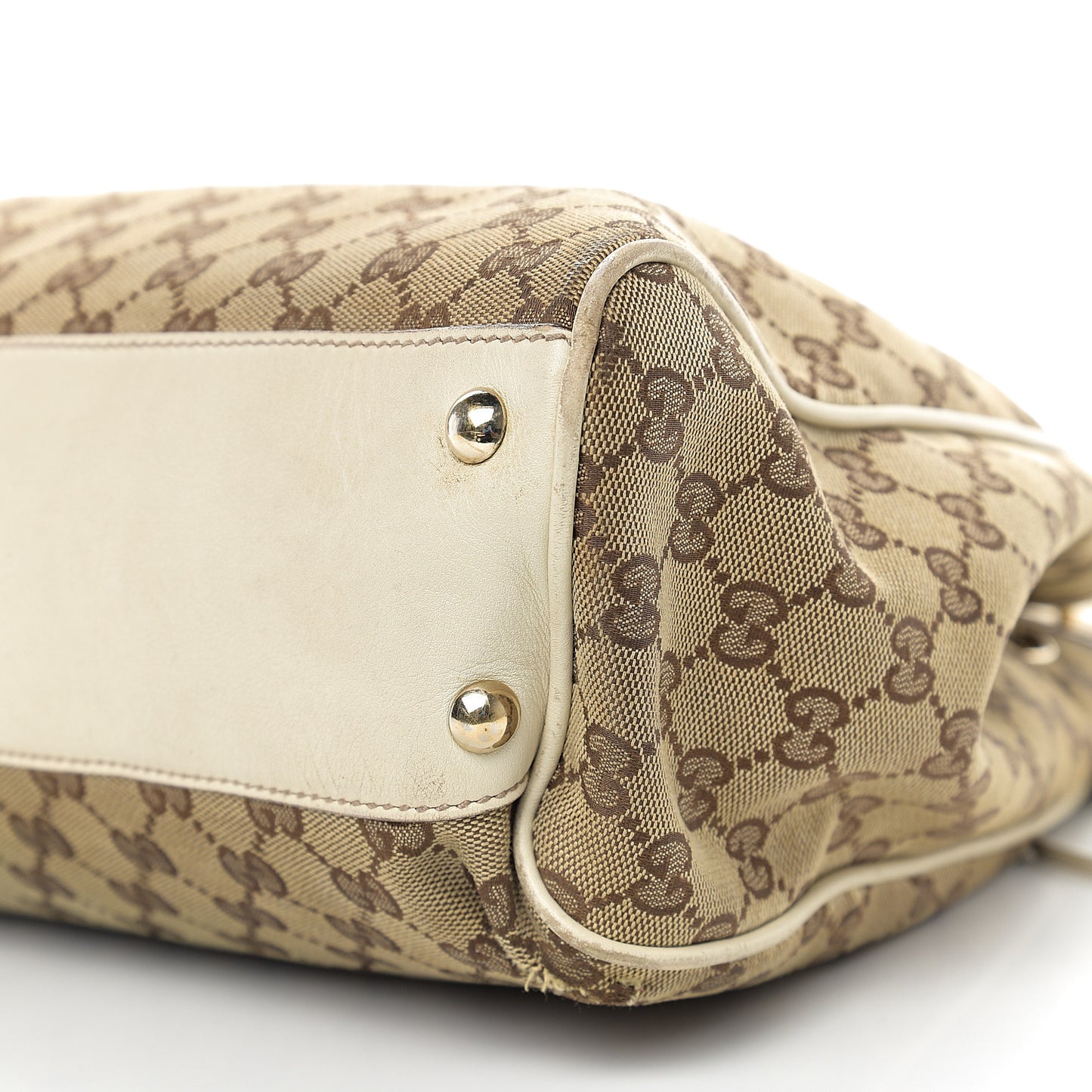 Monogram Peggy Braided Tote Off White