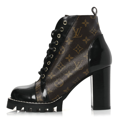 Louis Vuitton Patent Calfskin Monogram Star Trail Ankle Boots 41 Black 1 of 13